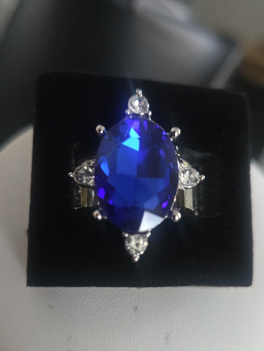 Paparazzi Sensational Sparkle Blue Ring NWT